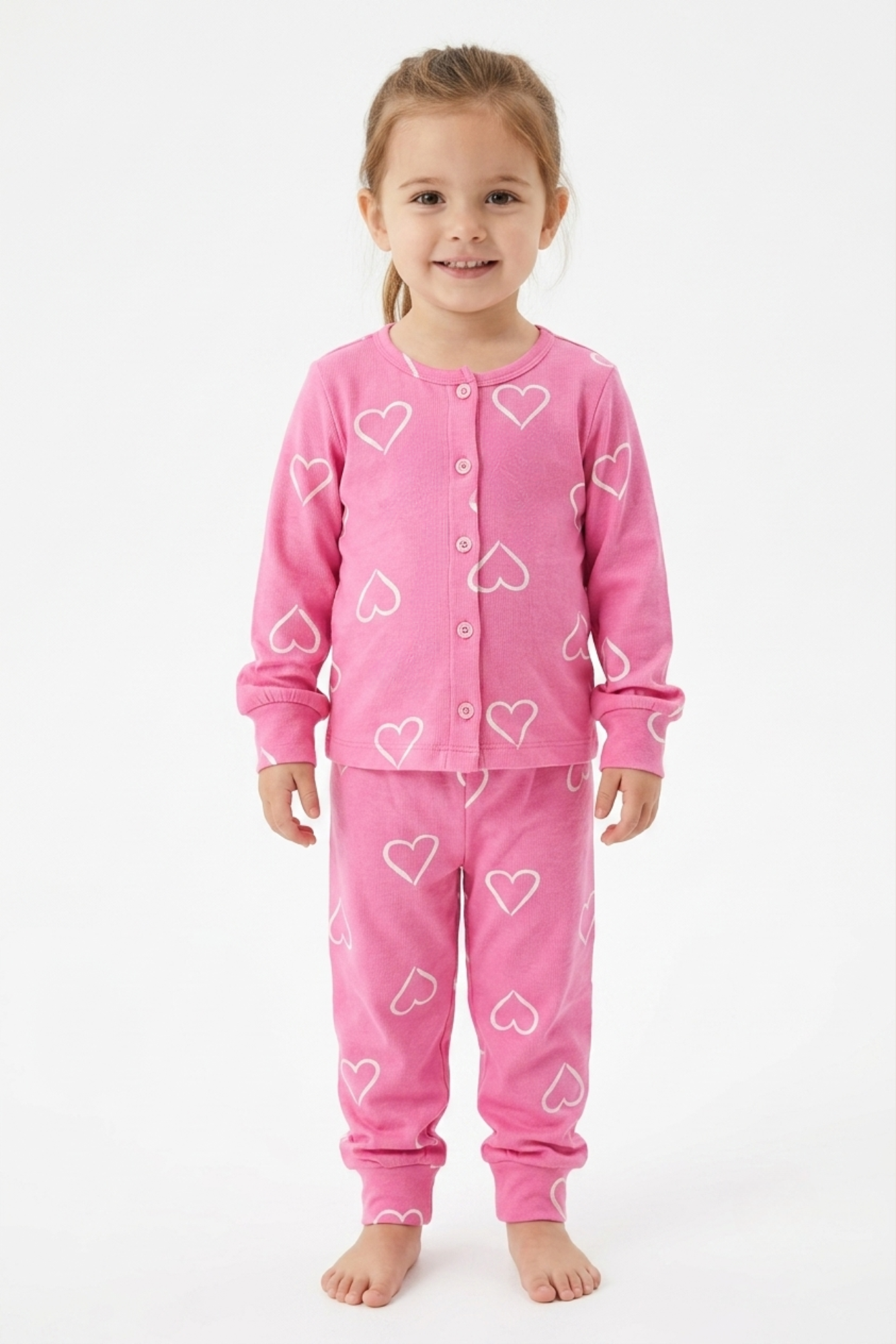 Pijama Pantalón Manga Larga Niña. Pink Love.