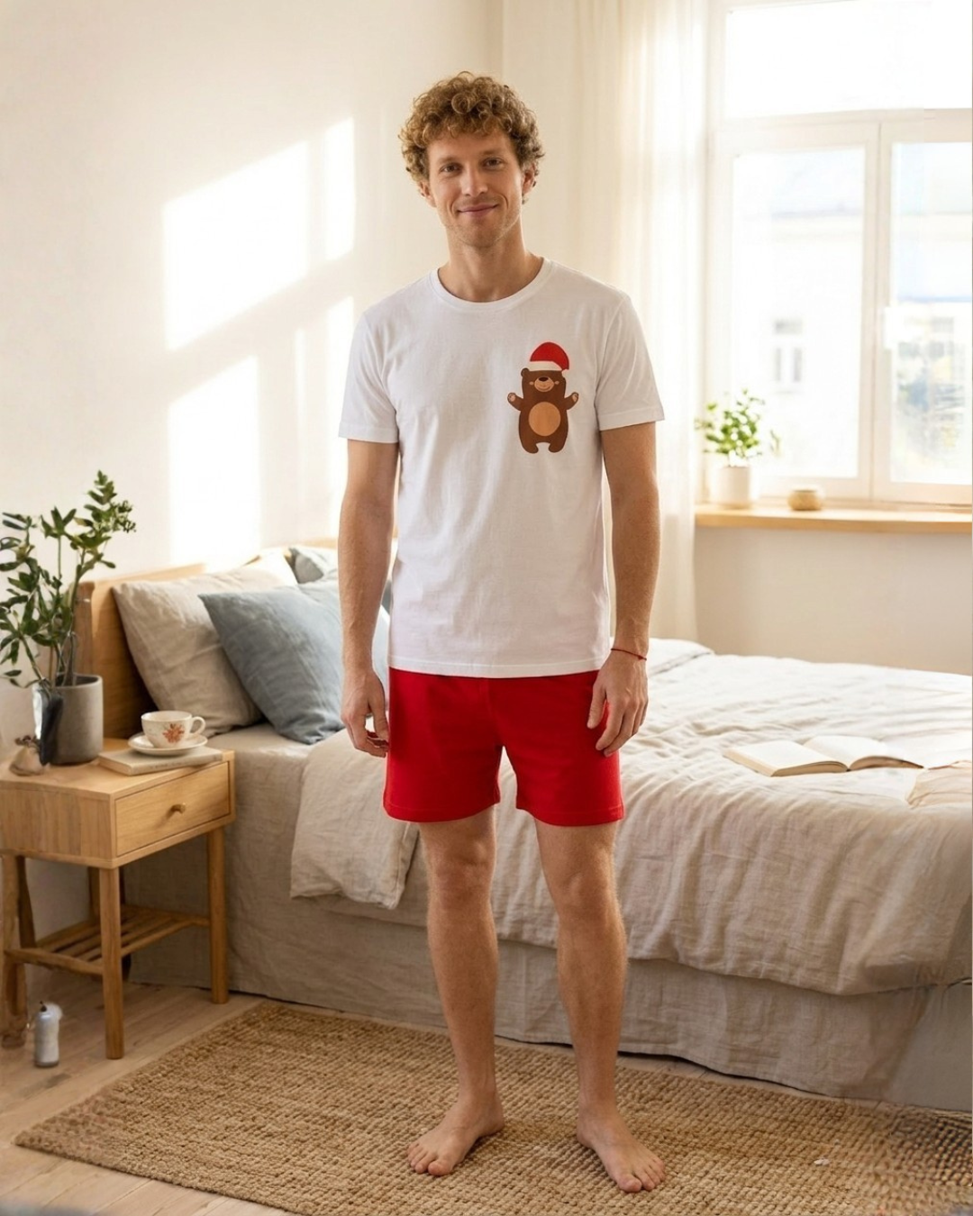 Pijama Hombre MC Happy Family. Christmas PJ's.