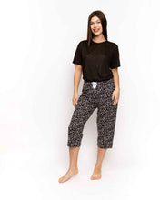 PIJAMA MANGANO MC. CORAL NEGRO