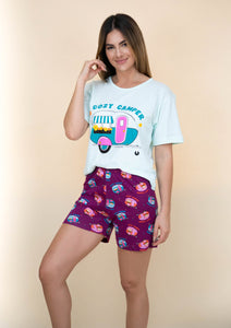 Pijama Bóxer, Manga Corta. Colección Mayo.