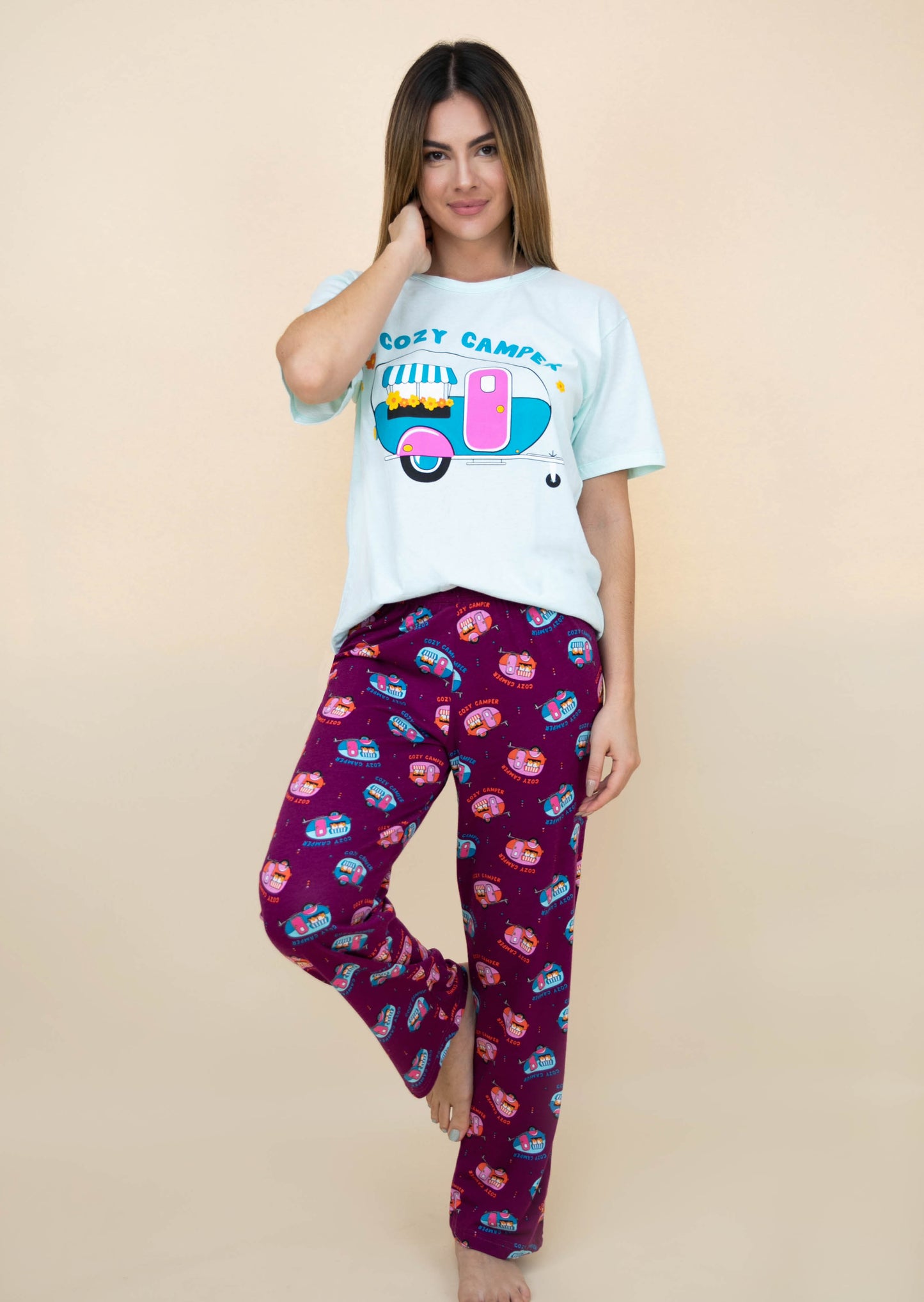Pijama Pantalón, Manga Corta. Colección Mayo.