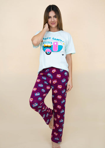 Pijama Pantalón, Manga Corta. Colección Mayo.