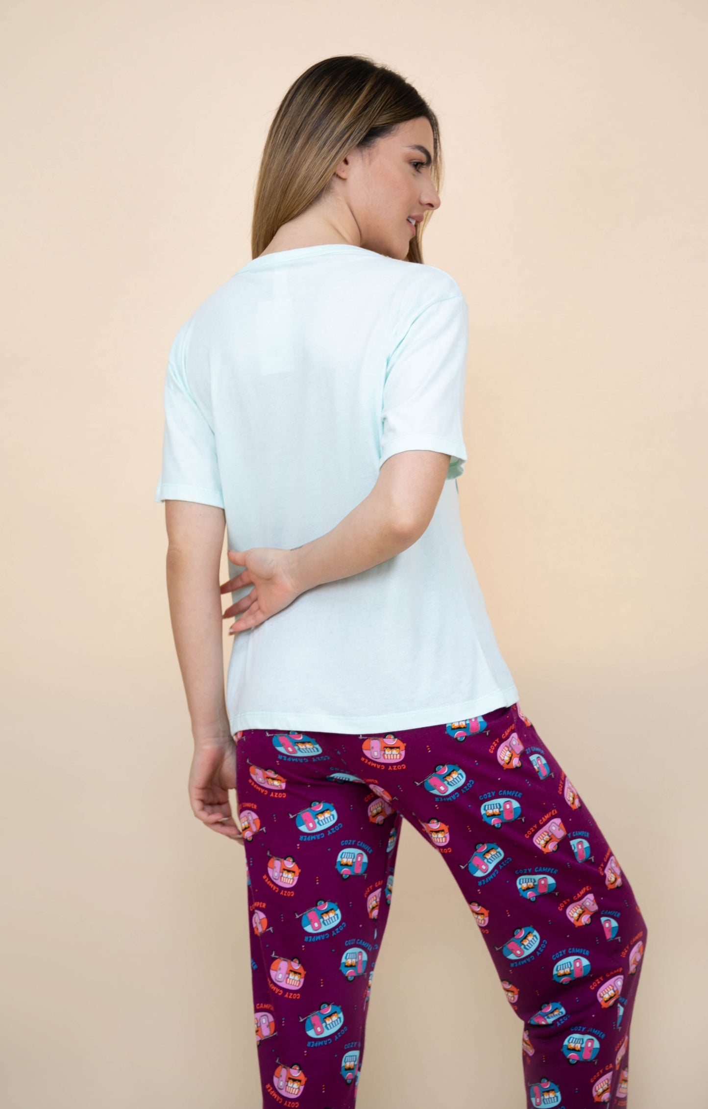 Pijama Pantalón, Manga Corta. Colección Mayo.