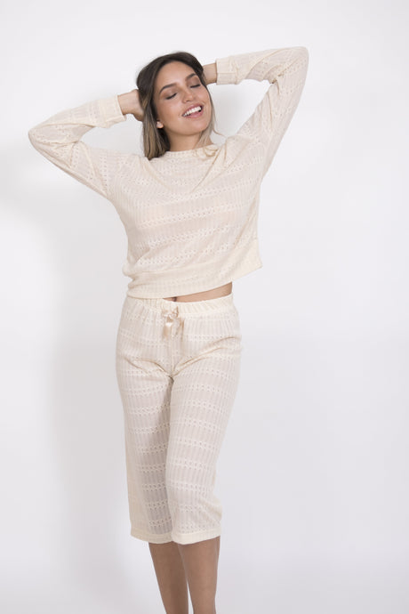 Pijama Mangano ML. Encaje.