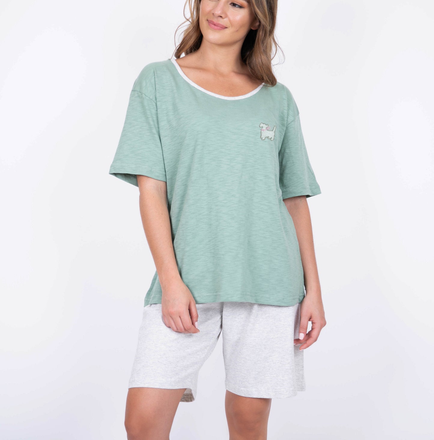 Pijama Bóxer, Manga Corta. Sueños de Algodón.