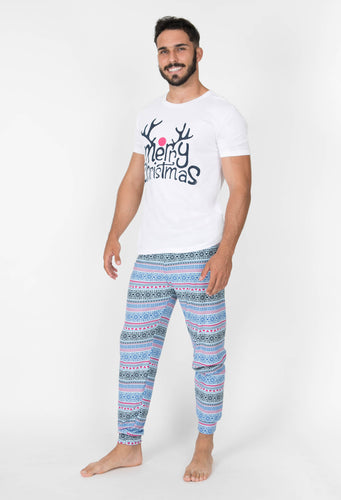 Pijama Pantalón. Manga Corta. Hombre. Merry Christmas Collection.