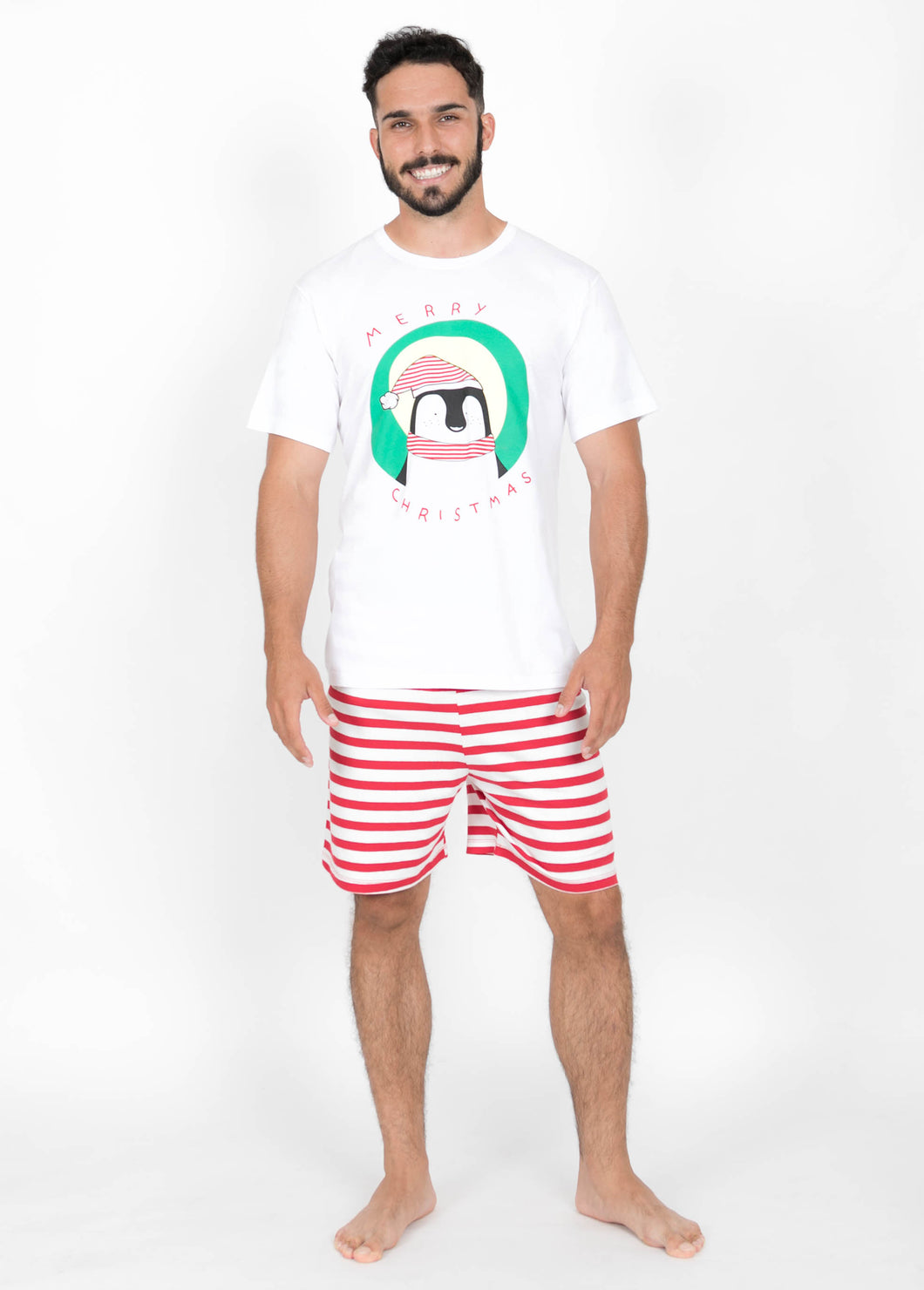 Pijama Bóxer, Manga Corta. Hombre. Merry Christmas Collection.